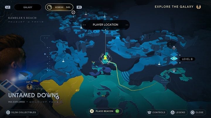 Return to the green barrier and go outside - Jedi Survivor: Untamed Downs - list of secrets (part 2) - Koboh - Star Wars Jedi Survivor guide