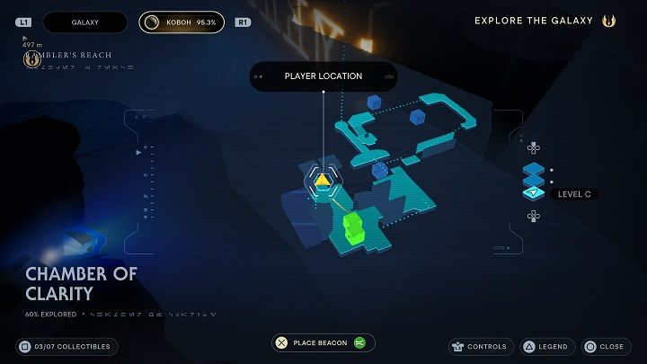 You now need to make two blocks in the next room stand close to each other - Jedi Survivor: Chamber of Clarity - list of secrets - Koboh - Star Wars Jedi Survivor guide