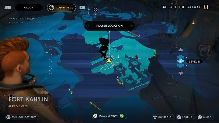 Look for the echo inside the building in the vicinity of the meditation site - Jedi Survivor: Fort KahLin - list of secrets - Koboh - Star Wars Jedi Survivor guide