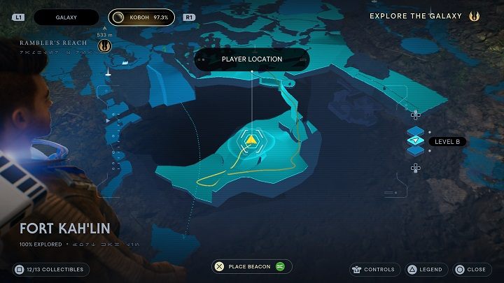 Keep to the stream but go the opposite direction - Jedi Survivor: Fort KahLin - list of secrets - Koboh - Star Wars Jedi Survivor guide