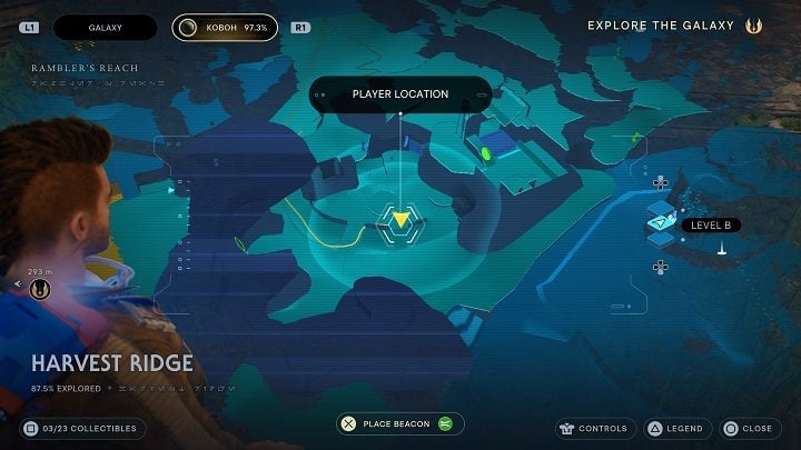 To the right of the aforementioned bridge is another plant, but this time on the inside of the fence - Jedi Survivor: Harvest Ridge - list of secrets - Koboh - Star Wars Jedi Survivor guide