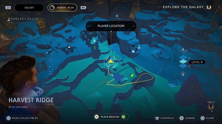 The plant is in the corner, at the fence - Jedi Survivor: Harvest Ridge - list of secrets - Koboh - Star Wars Jedi Survivor guide