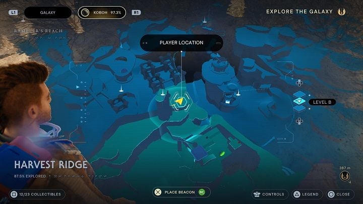 Return to the meditation point and this time head down - Jedi Survivor: Harvest Ridge - list of secrets - Koboh - Star Wars Jedi Survivor guide