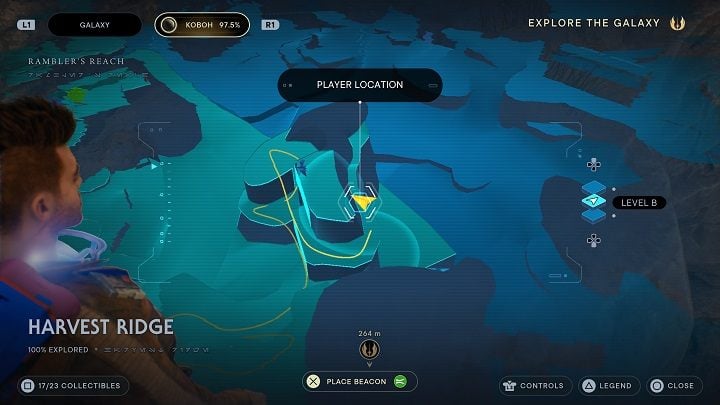 At Seed Pod #13 location, there are climbable walls that will help you get upstairs - Jedi Survivor: Harvest Ridge - list of secrets - Koboh - Star Wars Jedi Survivor guide