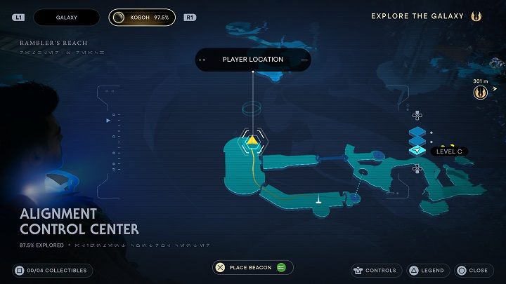 Starting from the meditation point, instead of going to the elevator, go the opposite way - Jedi Survivor: Alignment Control Center - list of secrets - Koboh - Star Wars Jedi Survivor guide