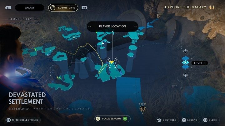 After using it, immediately start moving right - Jedi Survivor: Devastated Settlement - list of secrets (Part 1) - Koboh - Star Wars Jedi Survivor guide