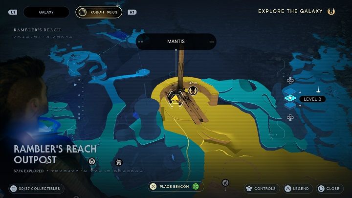 Go underneath your ship's landing pad - Jedi Survivor: Ramblers Reach Outpost - list of secrets (part 1) - Koboh - Star Wars Jedi Survivor guide