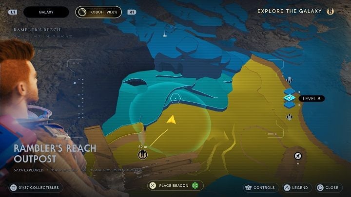 Leave the underside of the landing pad by heading outside to the right of the door - Jedi Survivor: Ramblers Reach Outpost - list of secrets (part 1) - Koboh - Star Wars Jedi Survivor guide