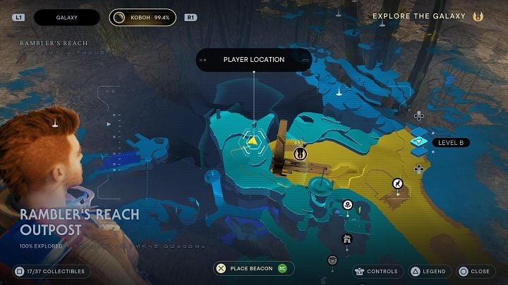 To the right of the above-described plant there is another - Jedi Survivor: Ramblers Reach Outpost - list of secrets (part 1) - Koboh - Star Wars Jedi Survivor guide