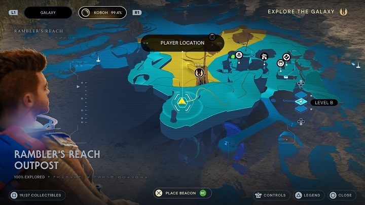 On the hill in front of you are the last two plants in the area - Jedi Survivor: Ramblers Reach Outpost - list of secrets (part 1) - Koboh - Star Wars Jedi Survivor guide