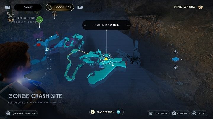 Opposite to the elevator there is another plant that you can cut down and thus receive seeds - Jedi Survivor: Gorge Crash Site - list of secrets - Koboh - Star Wars Jedi Survivor guide