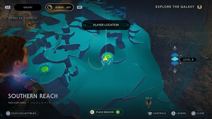 Look for it near the initial areas of Southern Reach, in the area shown on the map above - Jedi Survivor: Water Treatment Works - secrets - Koboh - Star Wars Jedi Survivor guide