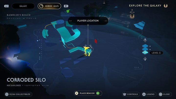 In the same location, you'll encounter a chest containing an apperance item - Jedi Survivor: Corroded Silo - secrets - Koboh - Star Wars Jedi Survivor guide