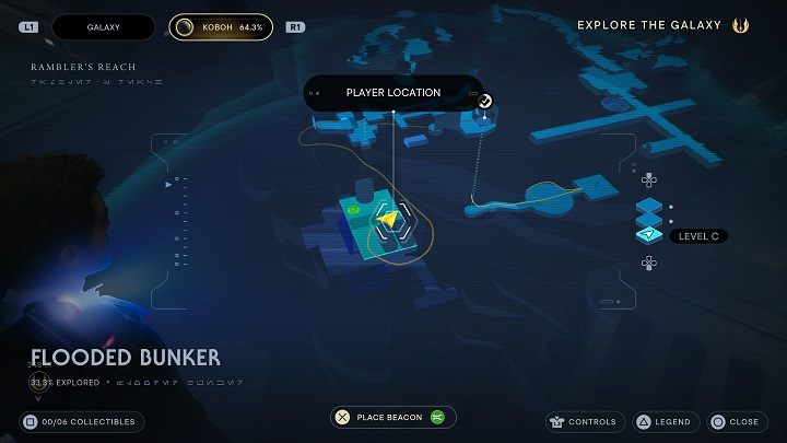 Look for the shard to the right from the entrance - Jedi Survivor: Flooded Bunker - secrets - Koboh - Star Wars Jedi Survivor guide