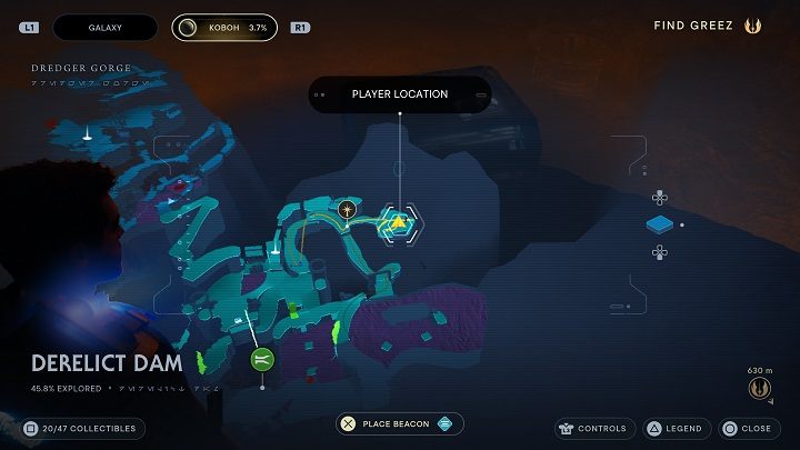 There is a chest hiding anodized metal for personalizing materials - Jedi Survivor: Derelict Dam - list of secrets, part 1 - Koboh - Star Wars Jedi Survivor guide