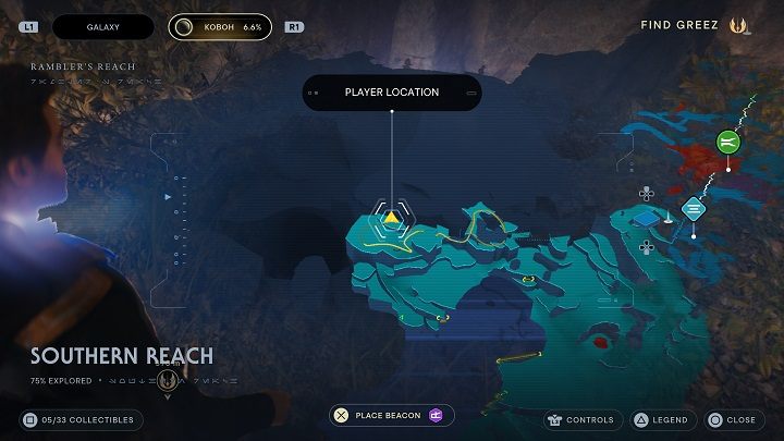 There you will find a place to scan - this way you will unlock databank #1 - Jedi Survivor: Southern Reach - list of secrets, part 1 - Koboh - Star Wars Jedi Survivor guide