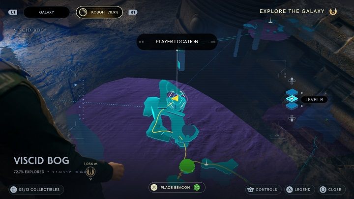 Across from the bush is an echo with an entry in the databank - Jedi Survivor: Viscid Bog - list of secrets - Koboh - Star Wars Jedi Survivor guide