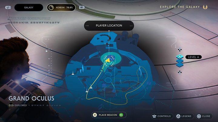 Go straight ahead and use the elevator in the middle - Jedi Survivor: Diagnostics Corridor - list of secrets - Koboh - Star Wars Jedi Survivor guide