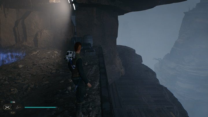 Walk ahead using the grapple hook and vines until you reach the meditation point - Jedi Survivor: Imperial Post 8L-055 - list of secrets - Koboh - Star Wars Jedi Survivor guide