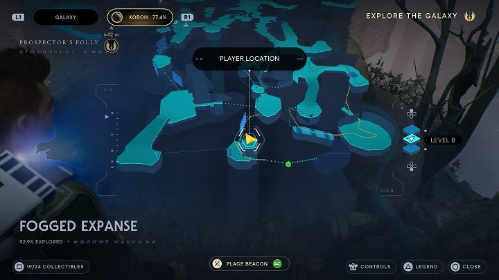 You will find a Priorite Shard on a boulder located in the bushes - Jedi Survivor: Fogged Expanse - list of secrets - Koboh - Star Wars Jedi Survivor guide