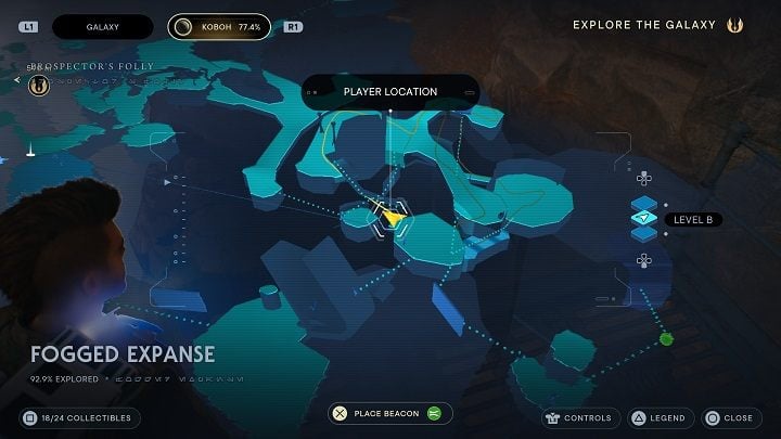 Go outside and use the vines at the top - Jedi Survivor: Fogged Expanse - list of secrets - Koboh - Star Wars Jedi Survivor guide