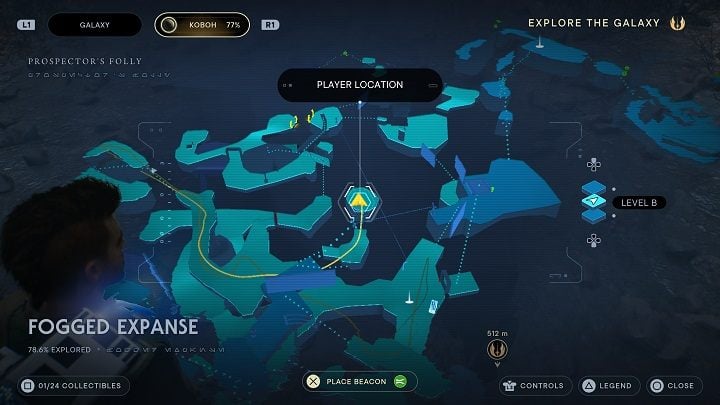 Turn back and cross the metal bridge - Jedi Survivor: Fogged Expanse - list of secrets - Koboh - Star Wars Jedi Survivor guide