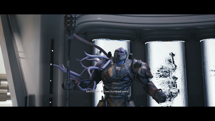 After Rayvis looses his health bar for the first time, a cut-scene will be activated - Jedi Survivor: How to defeat Rayvis (Republic Research Laboratory)? - Bosses - Star Wars Jedi Survivor guide