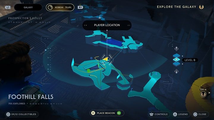 The scannable structure is at the end of the path - Jedi Survivor: Foothilll Falls - list of secrets - Koboh - Star Wars Jedi Survivor guide