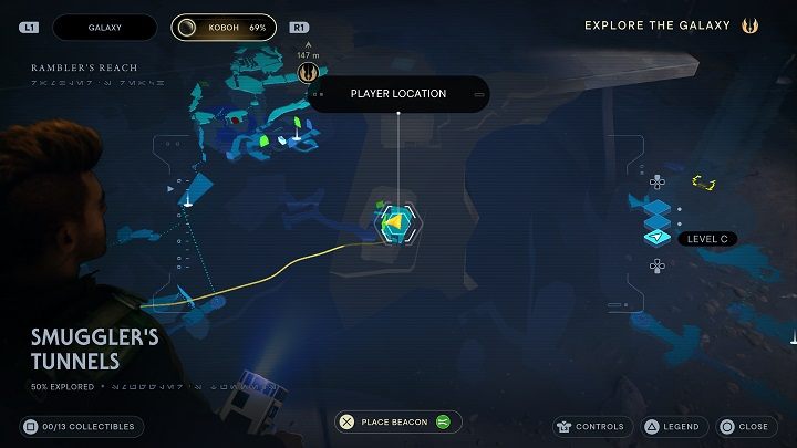 Once inside, you will find an object to scan on one of the tables - Jedi Survivor: Smugglers Tunnels - list of secrets - Koboh - Star Wars Jedi Survivor guide