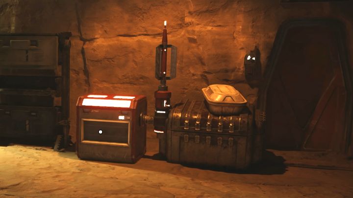 An additional use of BD-1 Electro Dart is the ability to open red chests with an antenna-shaped element - an example in the picture - Star Wars Jedi Survivor: How to overload the blue wires? - Explore - Star Wars Jedi Survivor guide