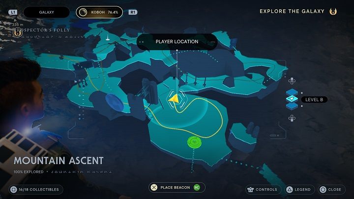 The last portion of seeds in the area is relatively close, to the left side of the last collectible - Jedi Survivor: Mountain Ascent - list of secrets - Koboh - Star Wars Jedi Survivor guide