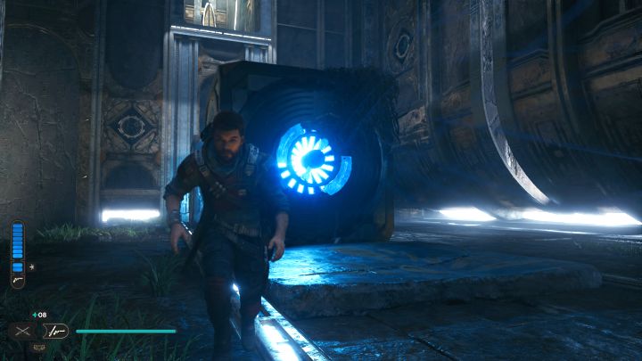 To solve the puzzle, use the central pressure plate shown in the screenshot - Jedi Survivor: The Chamber of Detachment on Koboh - Puzzles - Star Wars Jedi Survivor guide