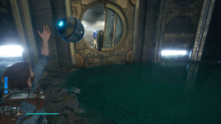 With the orb reach the device on the side and wait until it can be placed in it - Jedi Survivor: The Chamber of Detachment on Koboh - Puzzles - Star Wars Jedi Survivor guide