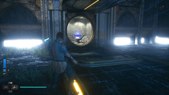 Use Force pull on the moving block from screenshot 1 - Jedi Survivor: The Chamber of Detachment on Koboh - Puzzles - Star Wars Jedi Survivor guide