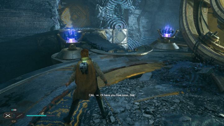 Return with the orb to Zee and a pair of orb amplifiers - Jedi Survivor: Chamber of Duality on Koboh - Puzzles - Star Wars Jedi Survivor guide