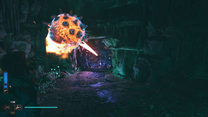During the exploration, you will learn that living mines can destroy blocked passages - Jedi Survivor: Reaching the Caves of PhonQi on Koboh - Puzzles - Star Wars Jedi Survivor guide