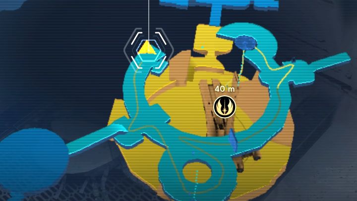 The echo is at the end of the path on the upper level of the hangar - Jedi Survivor: Veiled Hangar on Jedha - list of secrets - Jedha - Star Wars Jedi Survivor guide
