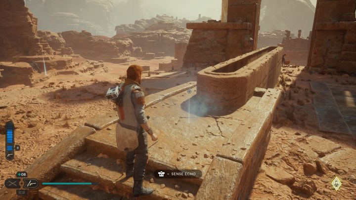 This echo is found on the top level of the ruins, next to a ball track used in the puzzle - Jedi Survivor: Path of Persistence on Jedha - list of secrets - Jedha - Star Wars Jedi Survivor guide