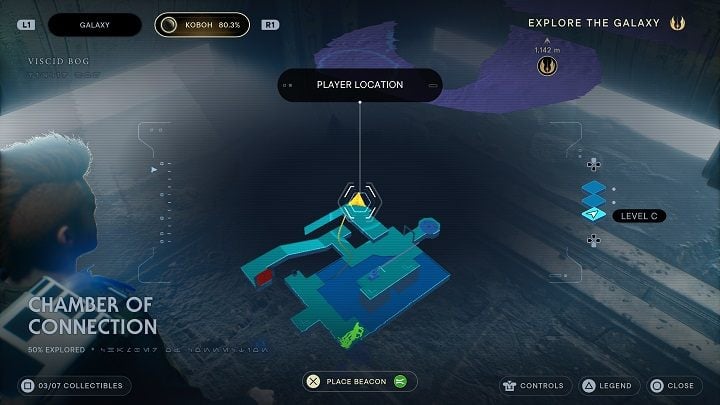 While getting to the chest described above, you had to destroy the vines - behind them there is a new passage - Jedi Survivor: Chamber of Connection - list of secrets - Koboh - Star Wars Jedi Survivor guide