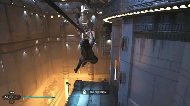 You must start in the main part of the region and use the climbing walls and running walls from image 1 - Star Wars Jedi Survivor: All Stim Canisters - Unique Collectibles - Star Wars Jedi Survivor guide