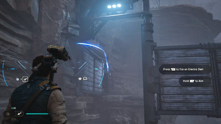 From now on, you can use the new ability to overload particular objects, thus opening up previously inaccessible routes - Star Wars Jedi Survivor: Confront Dagan at the Koboh Observatory - Walkthorugh - Star Wars Jedi Survivor guide