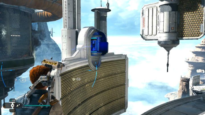Use the BD-1 Electro Dart to move the wall a little higher - Star Wars Jedi Survivor: Confront Dagan at the Koboh Observatory - Walkthorugh - Star Wars Jedi Survivor guide