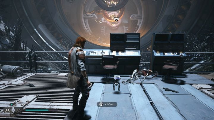 Just after collecting the previous secret, climb to the new larger ledge and scan the post - Jedi Survivor: Array Channel on Shattered Moon - list of secrets - Shattered Moon - Star Wars Jedi Survivor guide