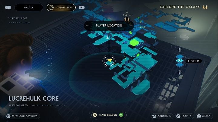 Behind the door you will find an essence that will give you a lot of experience - Jedi Survivor: Lucrehulk Core - list of secrets - Koboh - Star Wars Jedi Survivor guide