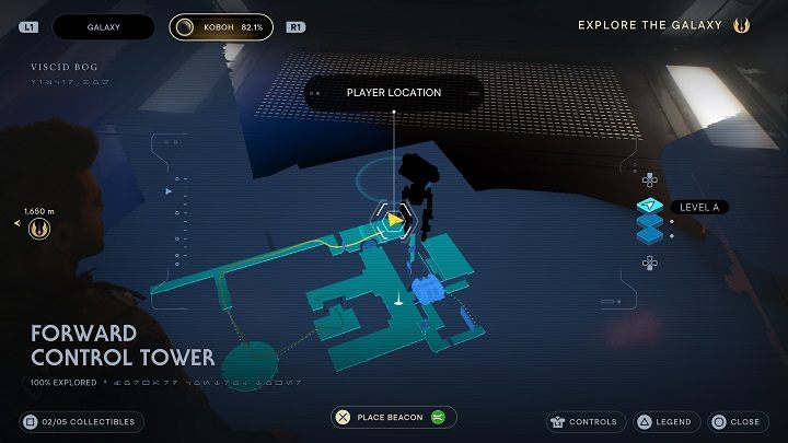 After collecting the essence, use the hook line to get to the broken passage opposite - Jedi Survivor: Forward Control Tower - list of secrets - Koboh - Star Wars Jedi Survivor guide