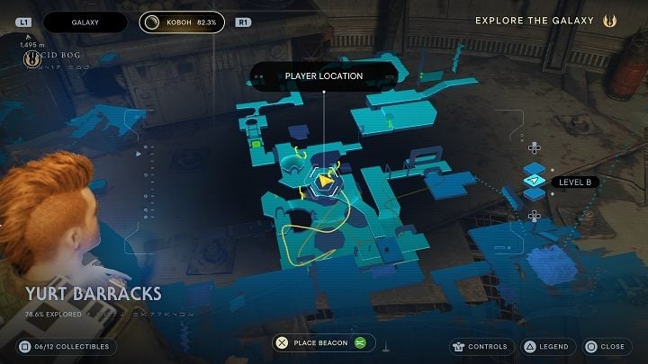 There's a yet another tent at the top - Jedi Survivor: Yurt Barracks - list of secrets - Koboh - Star Wars Jedi Survivor guide