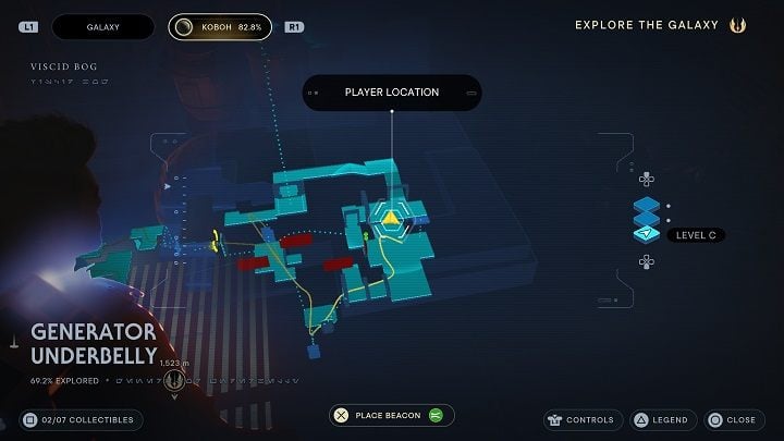 Then head left, to a small room - Jedi Survivor: Generator Underbelly - list of secrets - Koboh - Star Wars Jedi Survivor guide