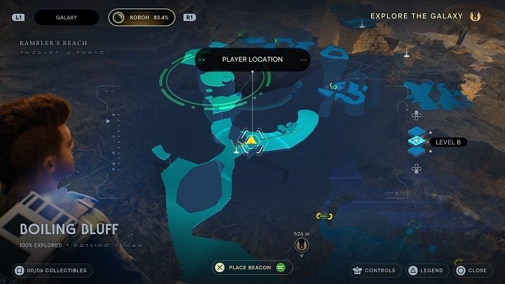 Starting from the meditation point, locate any mount - Jedi Survivor: Boiling Bluff - list of secrets - Koboh - Star Wars Jedi Survivor guide