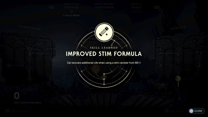 In addition to increasing the number of BD-1 stims, you can also improve the effectiveness of healing using stims - Star Wars Jedi Survivor: How to heal and carry more stim? - Fight - Star Wars Jedi Survivor guide