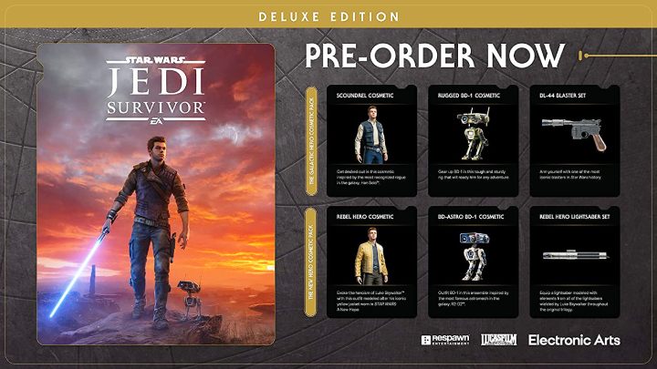 Deluxe Edition of Star Wars Jedi Survivor includes - Star Wars Jedi Survivor: Game editions - Annex - Star Wars Jedi Survivor guide